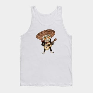 Day of the Dead Mariachi with Guitar & Sombrero Tank Top